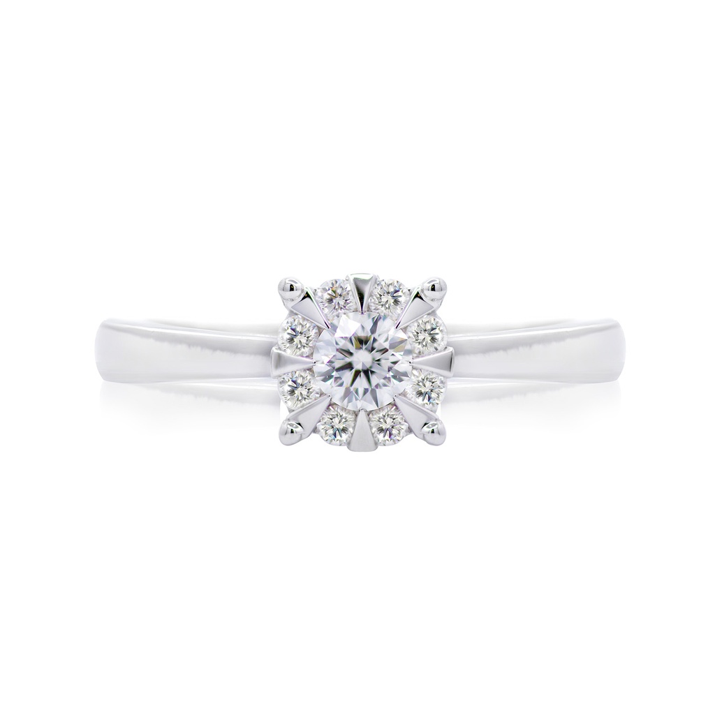 Anillo CLUSTER LOVE B20P + B19P H/SI 3.4gr 14KW