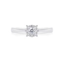 Anillo CLUSTER LOVE B18P H/SI 2.5gr. ORO BLANCO 14K