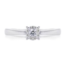 Anillo CLUSTER LOVE Diamantes-0.10Ct H/SI 14KW