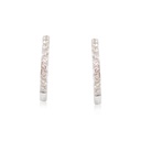 ARRACADAS DIAMOND HOOP B40P 1.6CM 2.8gr ORO BLANCO 18K