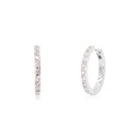 ARRACADAS DIAMOND HOOP B45P 4.7gr ORO BLANCO 18K