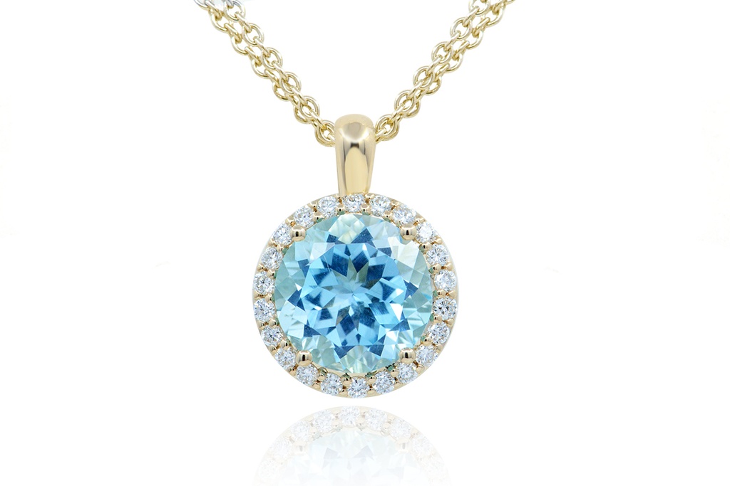 DIJE SONNE TOPACIO-AZUL B33P 2.50 18KY