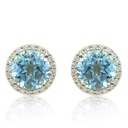 ARETES SONNE TOPACIO-AZUL B40P 3.7gr ORO AMARILLO 18K