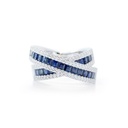 ANILLO SELIG ZAFIRO-AZUL B58P 10.2gr ORO BLANCO 18K