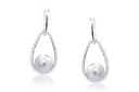 ARETES TAHITIAN PEARL B42P 5.1gr ORO BLANCO 18K