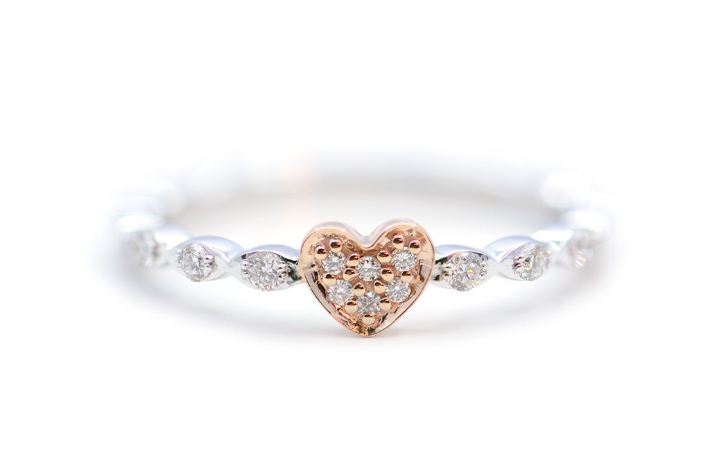 ANILLO FESTINA/CUORI B12P 1.6gr. ORO BLANCO/ROSA 14K