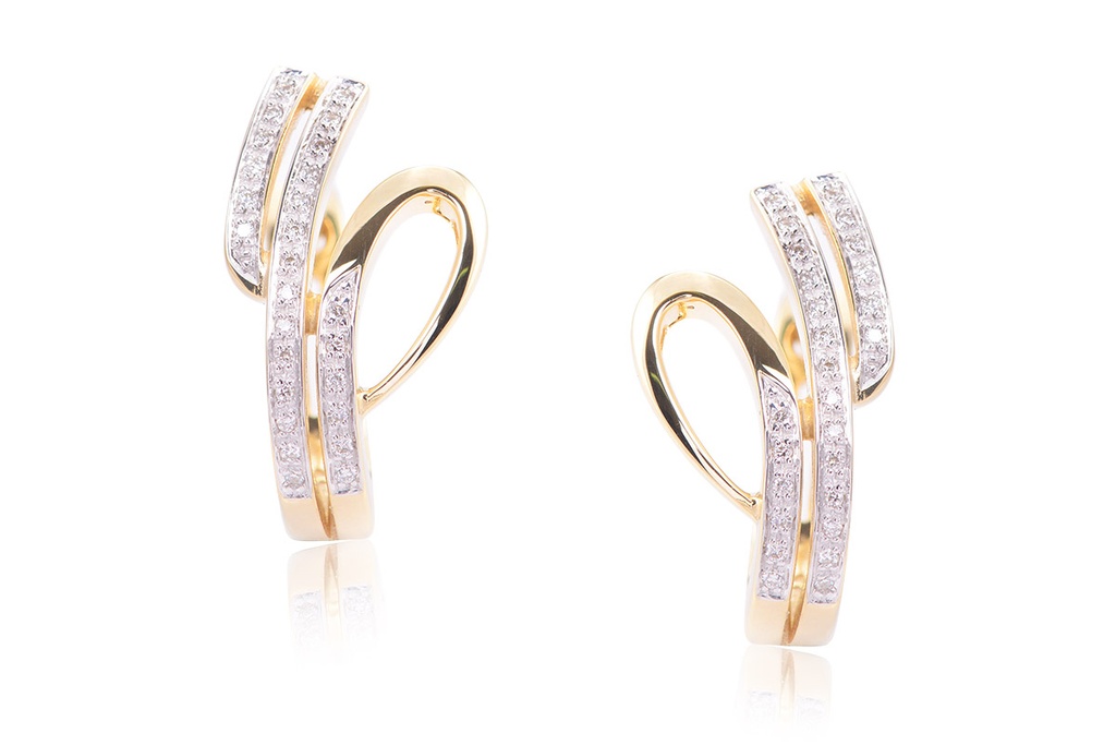 ARETES DELTA RIVER B16P HSI 5.5gr ORO AMARILLO/BLANCO 18K