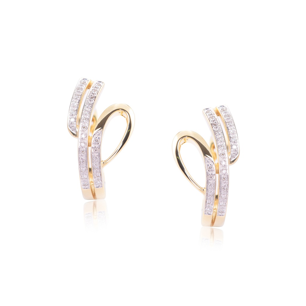 Aretes DELTA RIVER Diamante-0.16Ct H/SI 18K