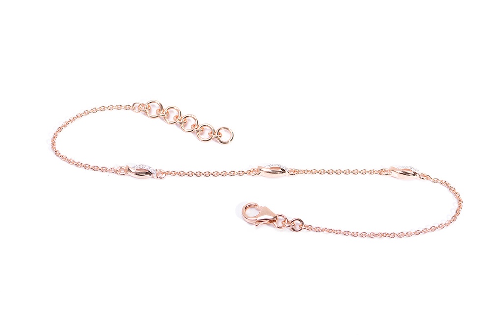 PULSERA LOVE/KNOT B6P 3.0gr ORO ROSA 18K