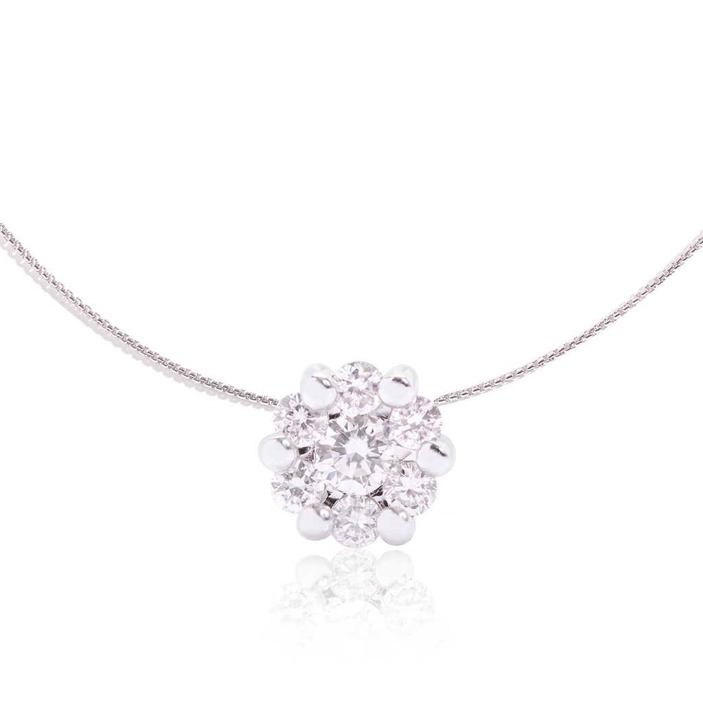 Dije Pure Love “CLUSTER“ - DIAMANTE-0.25ct HSI 0.64gr ORO BLANCO 18K
