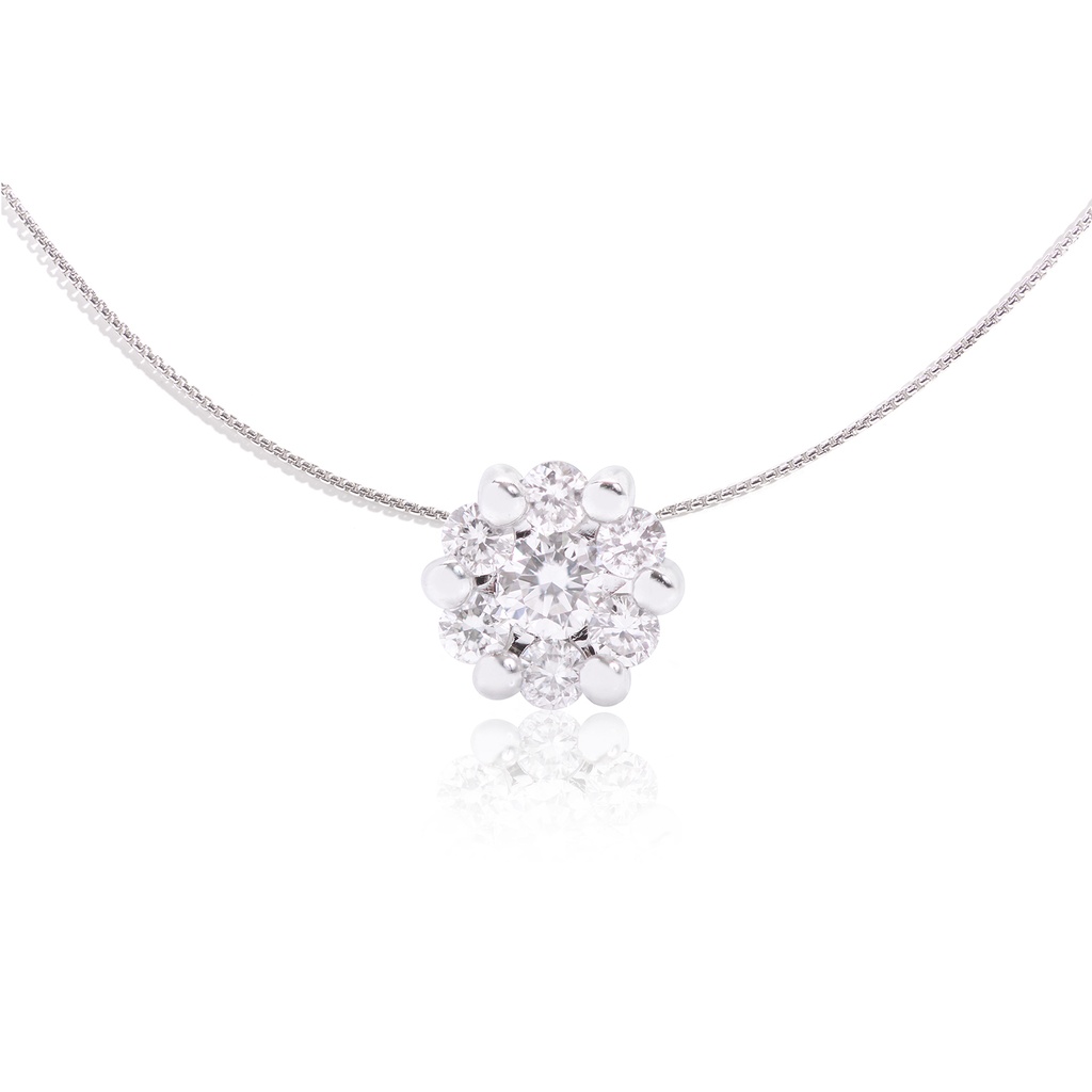 Dije Pure Love “CLUSTER“ - DIAMANTE-0.25ct HSI 0.64gr ORO BLANCO 18K