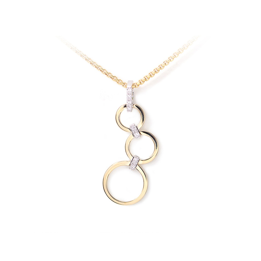DIJE ICICLE  B4P HSI 1.5gr ORO AMARILLO/BLANCO 18K
