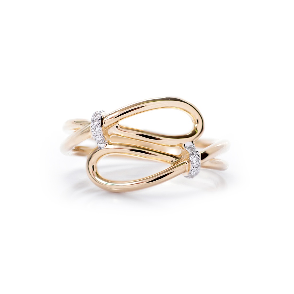 ANILLO ENDLESS LOVE B5P HSI 4.7 ORO AMARILLO/BLANCO 18K