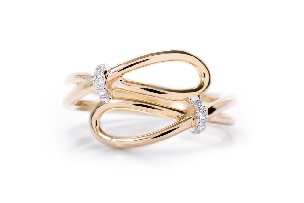 ANILLO ENDLESS LOVE B5P HSI 4.7gr ORO AMARILLO/BLANCO 18K