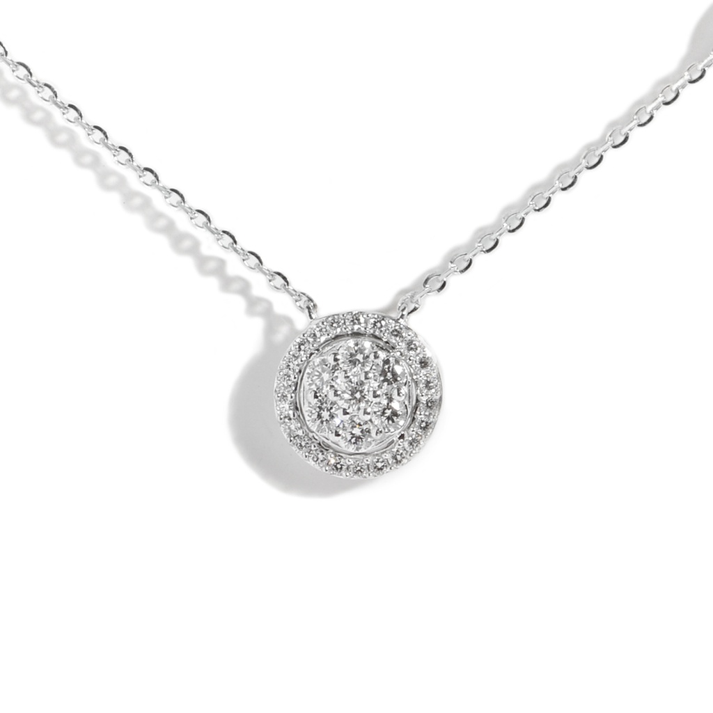 GARGANTILL HALO ROUND B31P VSG 2.39gr. 18KW