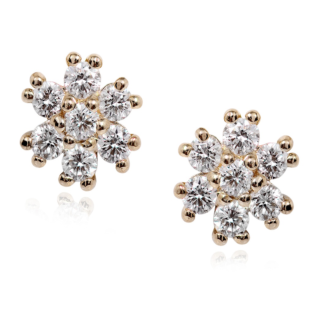 ARETES PETTITE  FLAKE B12P VS/G  1.20 18KY