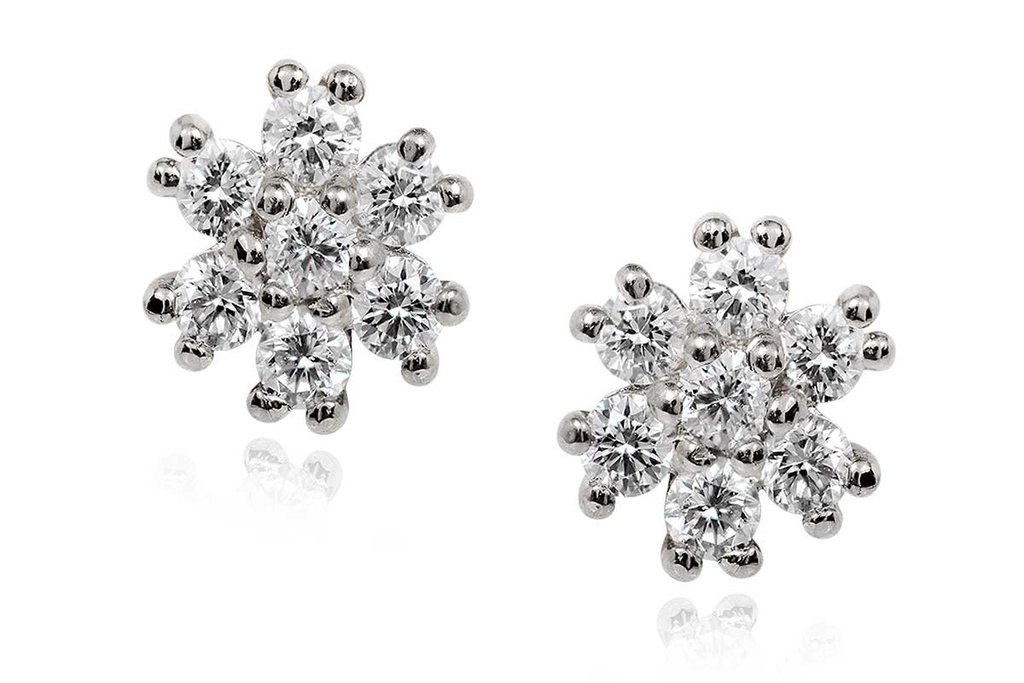 ARETES PETTITE FLAKE 14B12P VSG  1.2gr 18KW