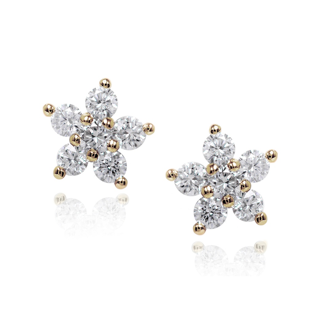 ARETES PETTITE FLOR 12B11P VS/G  1.20 18KY
