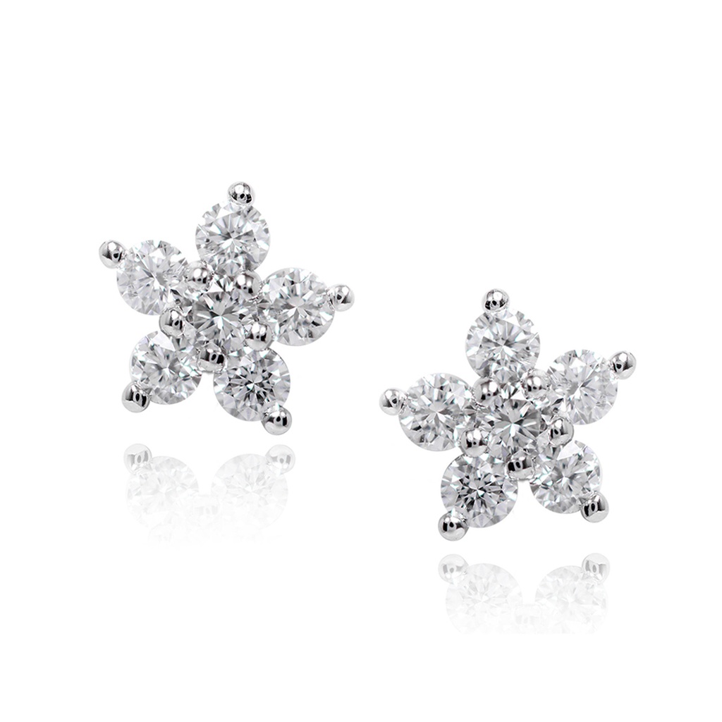 ARETES PETTITE  FLOR B11P VS/G  1.2gr 18KW