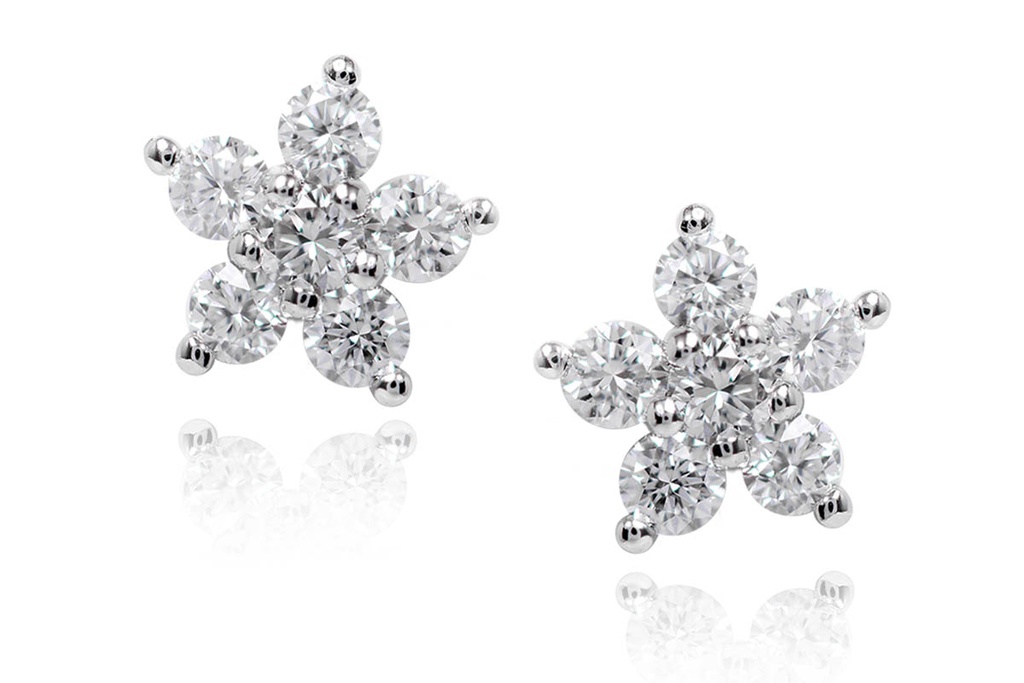 ARETES PETTITE  FLOR B11P VS/G  1.2gr 18KW