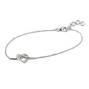 PULSERA HEART KNOT B10P 3.5gr ORO BLANCO 18K
