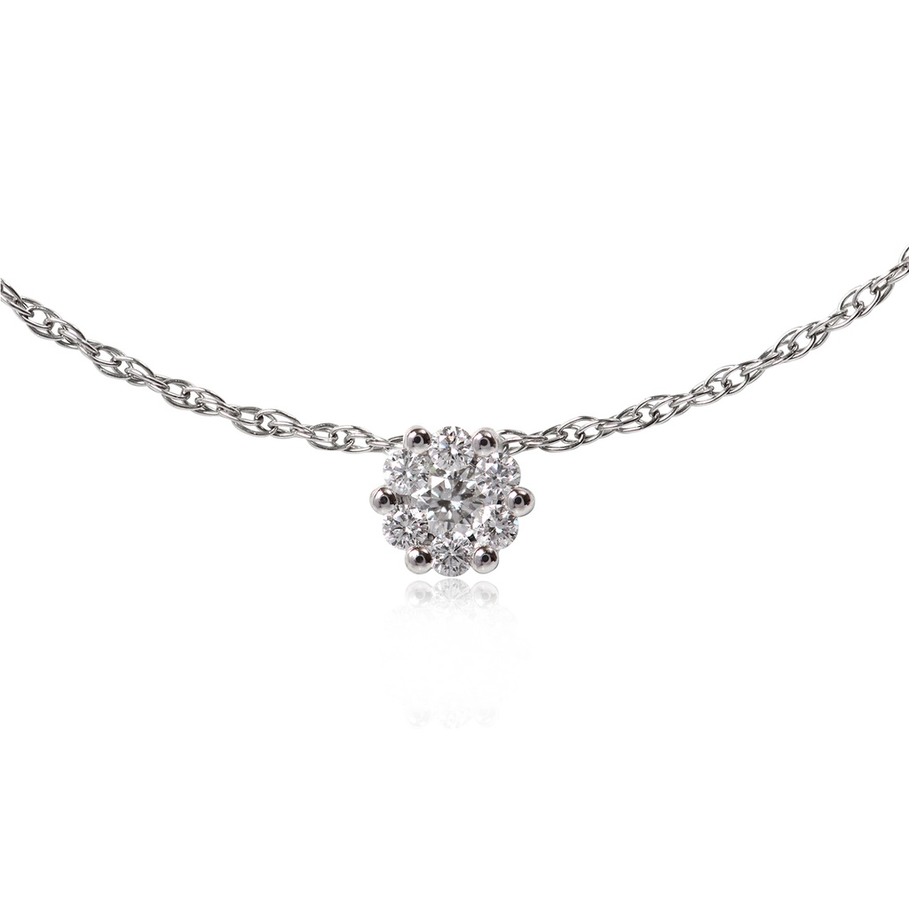 DIJE CLUSTER DIAMOND B15P HSI 0.4gr. ORO BLANCO 18K