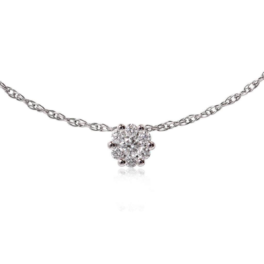 DIJE CLUSTER DIAMOND B15P HSI 0.4gr. ORO BLANCO 18K