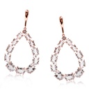 Aretes BRUMANI OR/OB LOOPING SHINE Cuarzo-15.0ct Diamante-0.02ct 7.4gr 18KY