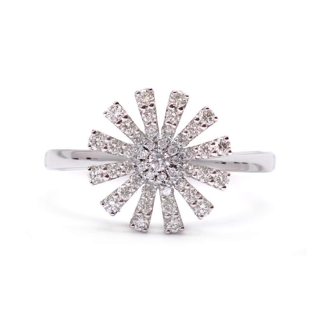 Anillo “MARGHERITA“ - Oro 18k blanco - 0.36ct