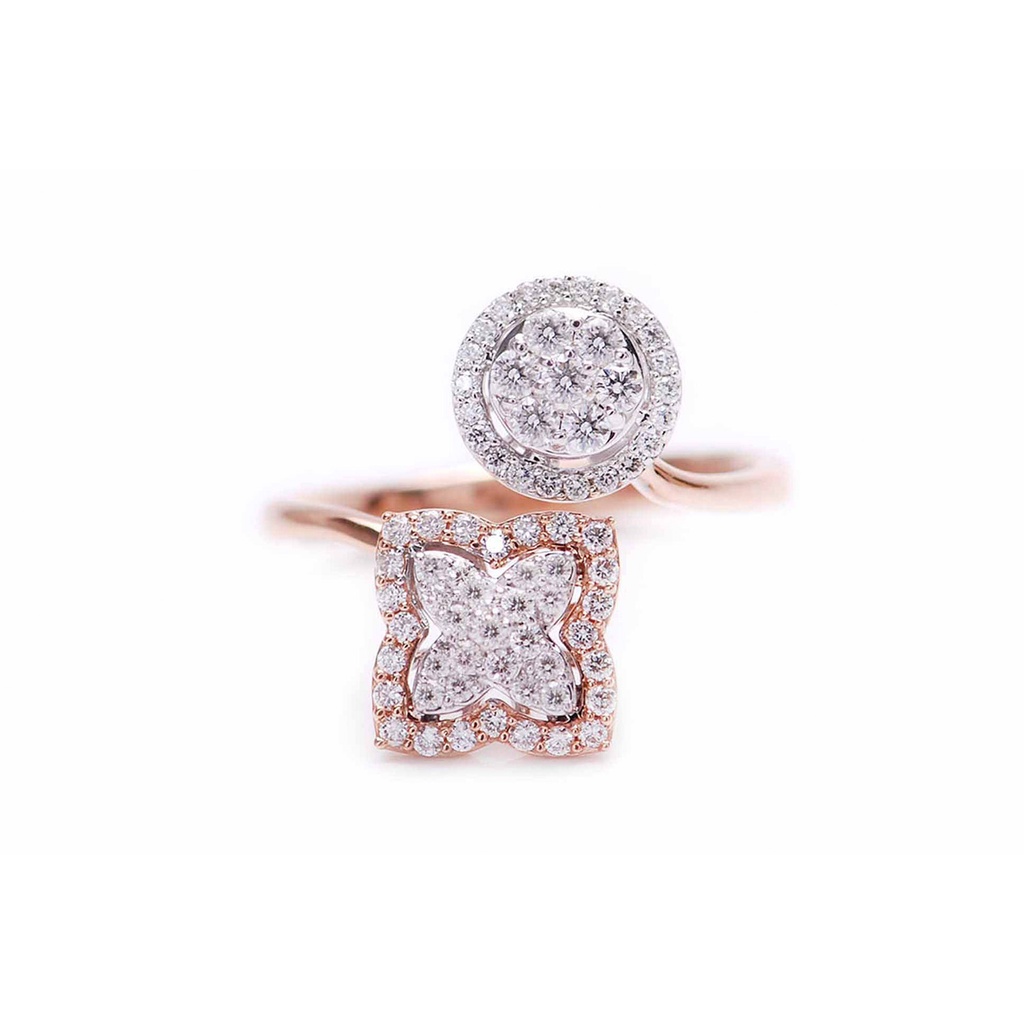 ANILLO LIFE B43P VS/G 3.72gr. ORO ROSA/BLANCO 18K