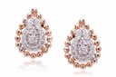 ARETES FRENCH PAVE B15P VS/G 2.0gr. ORO ROSA/BLANCO 18K