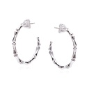 ARETES BAMBOO MED P&B .02 CTW 5.60 18KW
