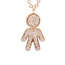 GARG C/DIJE BOY/PAVE B17P 4.2gr. 39/42cm. ORO AMARILLO 18K