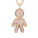 GARG C/DIJE BOY/PAVE B17P 4.2gr. 39/42cm. ORO AMARILLO 18K