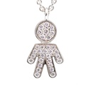 GARG C/DIJE BOY/PAVE B17P 4.5gr. 39/42cm. ORO BLANCO 18K