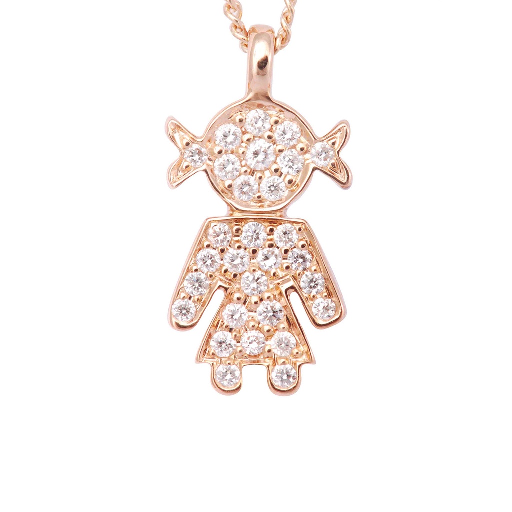 GARG C/DIJE PURITY/GIRL B12P 2.8gr. 42cm. ORO ROSA 18K