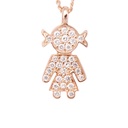 GARG C/DIJE PURITY/GIRL B12P 2.8gr. 42cm. ORO ROSA 18K