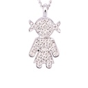 GARG C/DIJE PURITY/GIRL B12P 2.7gr. 42cm. ORO BLANCO 18K