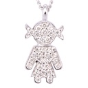 GARG C/DIJE PURITY/GIRL B12P 2.7gr. 42cm. ORO BLANCO 18K