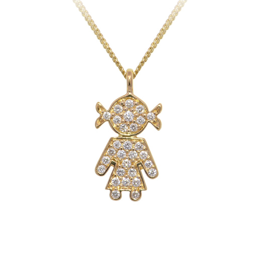 GARG C/DIJE PURITY/GIRL B11P 2.8gr. 42cm. ORO AMARILLO 18K