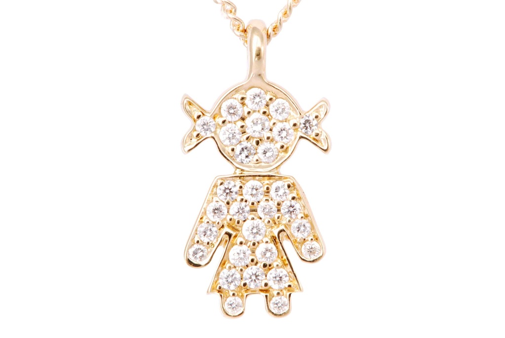 GARG C/DIJE PURITY/GIRL B11P 2.8gr. 42cm. ORO AMARILLO 18K