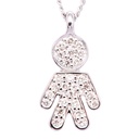 GARG C/DIJE PURITY/BOY B12P 2.7gr. 42cm. ORO BLANCO 18K