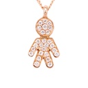 GARG C/DIJE PURITY/BOY B12P 2.8gr. 42cm. ORO ROSA 18K