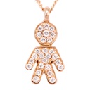 GARG C/DIJE PURITY/BOY B12P 2.8gr. 42cm. ORO ROSA 18K