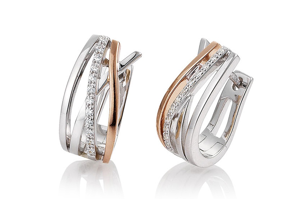 ARETES HG WIND B13P 7.4gr ORO BLANCO/ROSA 18K