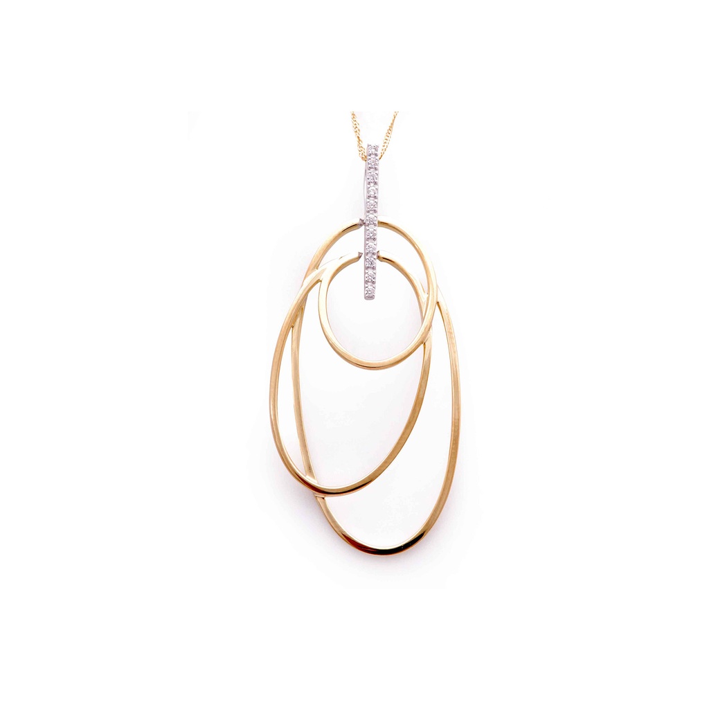 DIJE ORBITAL B8P 5.3gr ORO AMARILLO/BLANCO 18K