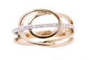 ANILLO ORBITAL B12P 5.6gr ORO AMARILLO/BLANCO 18K