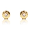 ARETES POST CIRCLE-4MM B2P 0.40 18KY