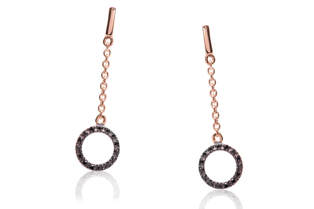 ARETES BLACK DIAMOND CIRCLE BN15P 2.10gr 18KR