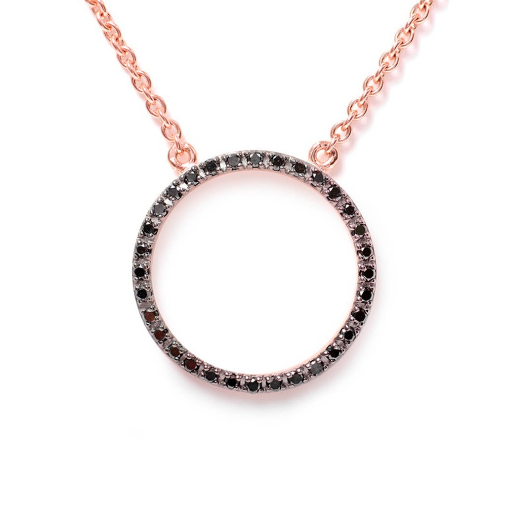 GARGANTILLA BLACK DIAMOND CIRCLE 45CM BN18P 4.27gr 18KR